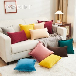 หมอนอิงสีเรียบง่าย