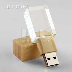ญี่ปุ่นไม้ไผ่คริสตัลไฟ USB นิ้ว