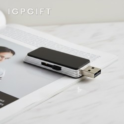 อุปกรณ์เก็บข้อมูล USB โลหะที่มีฟังก์ชันการเลื่อนอัตโนมัติ