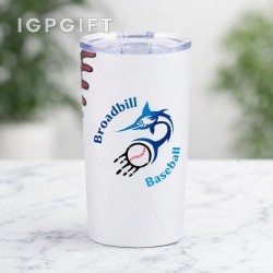 แก้วเก็บรักษาอุณหภูมิแบบเดินทางลายเบสบอล