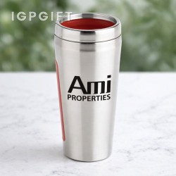 แก้วเดินทางแบบมีจับคู่ - 15 ออนซ์ - เงิน