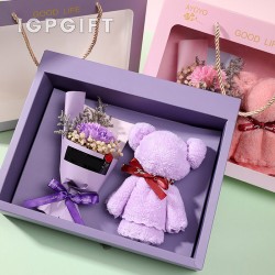 ชุดของขวัญนำ้หอมผ้าเช็ดตัวหมี