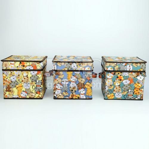 Canvas Handle Storage Box (Full-color)