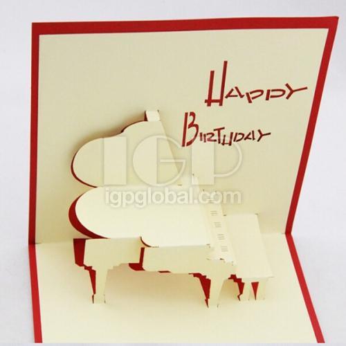 3D Piano Greeting Card