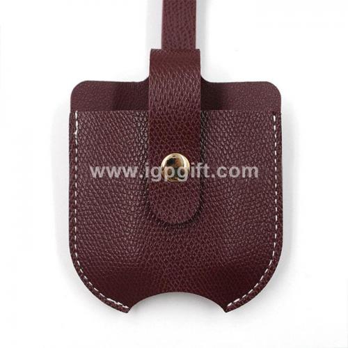 Leather sheath for hand sanitizer