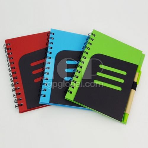 Two-color Recycle Notebook with Pen