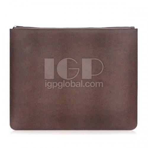 Brown A4 Document Pouch