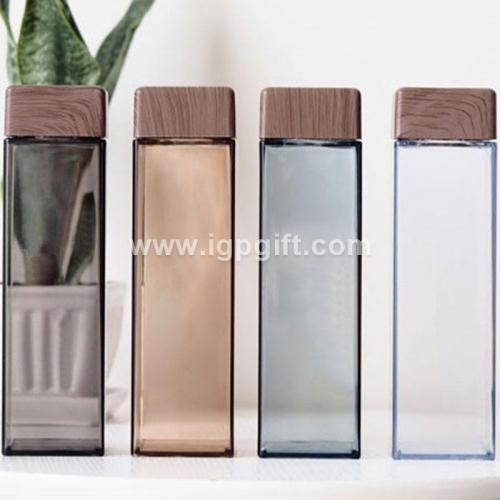 Wooden texture transparent bottle