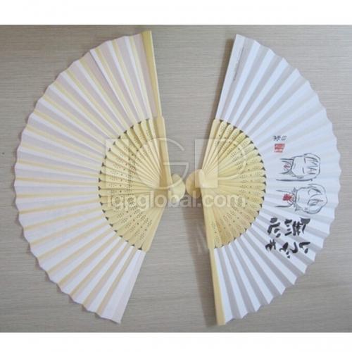 Bamboo Handle Folding Fan
