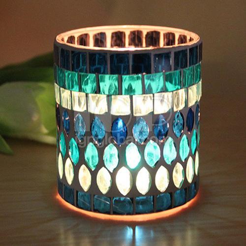 Color Mosaic Glass Cup