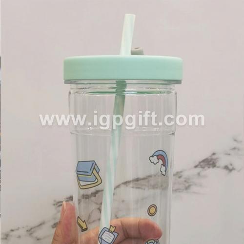 High-capacity Portable Water Bottle With Straw